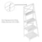 Hastings Home Ladder Bookcase X Back Frame, White 565077KOC - alternate 5
